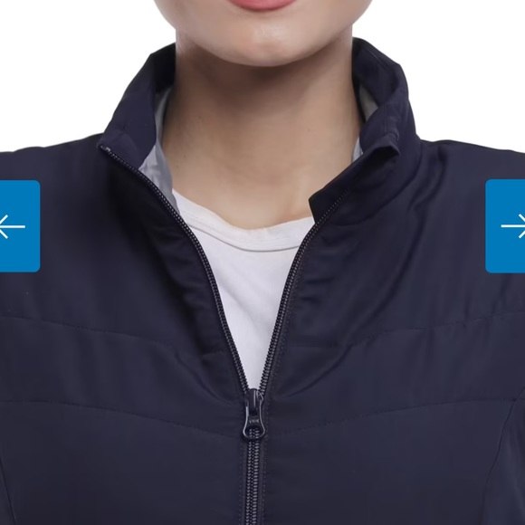 DECATHLON women Tracking padded jacket MT50 navy blue - Picture 5 of 13